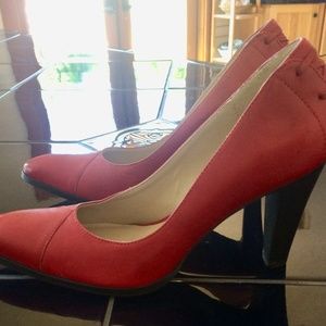 Women's Genuine Leather Red High Heels